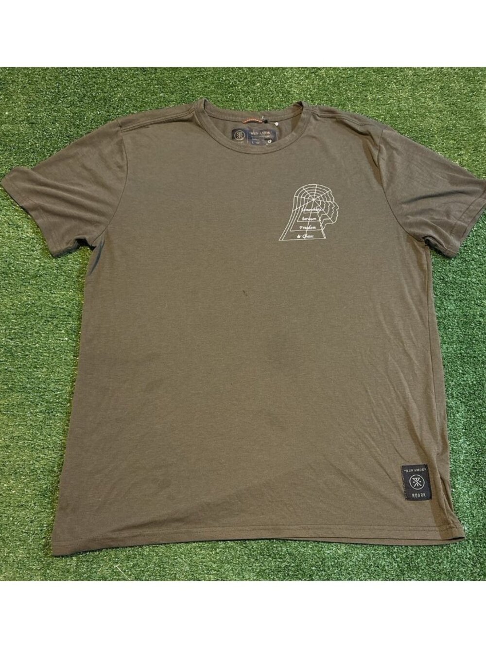 Roark shirt mens large green run amok drirelease freedom lighweight breathable